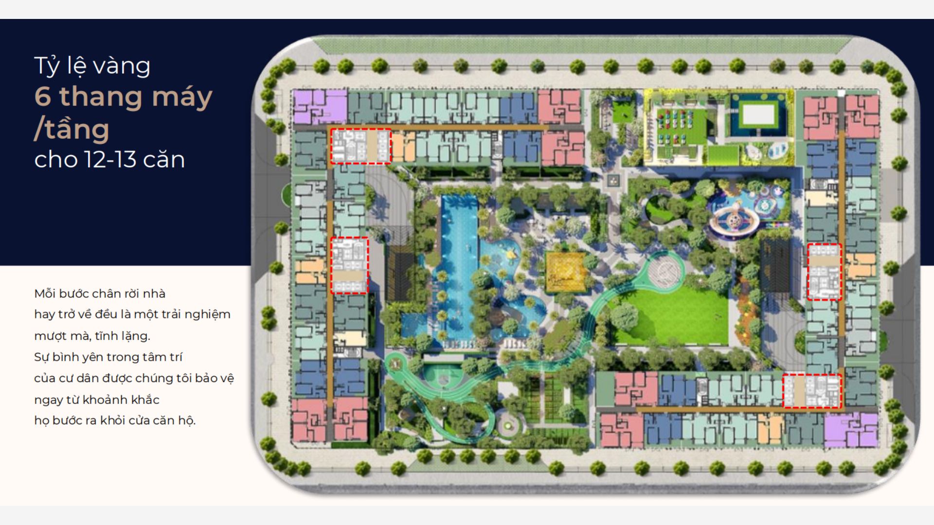 tỉ lệ vàng 6 thang máy