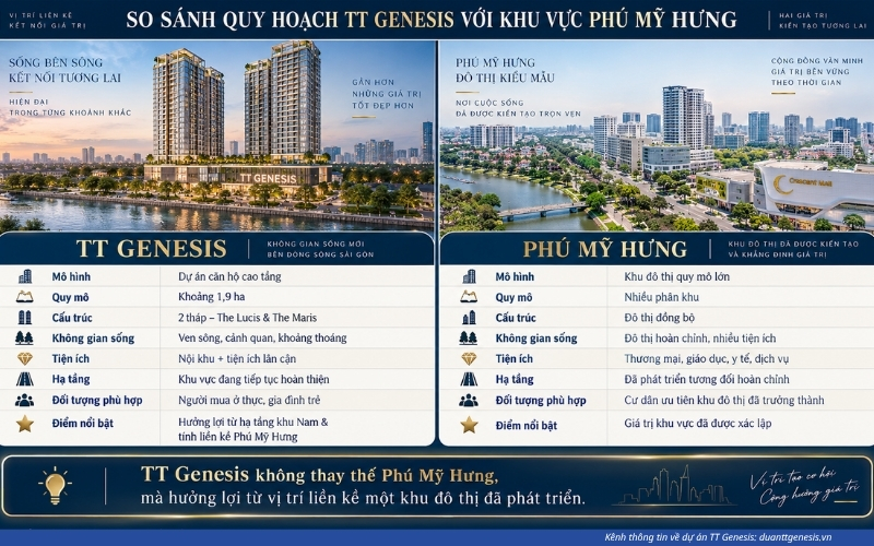 so sánh quy hoạch tt genesis với khu vực phú mỹ hưng